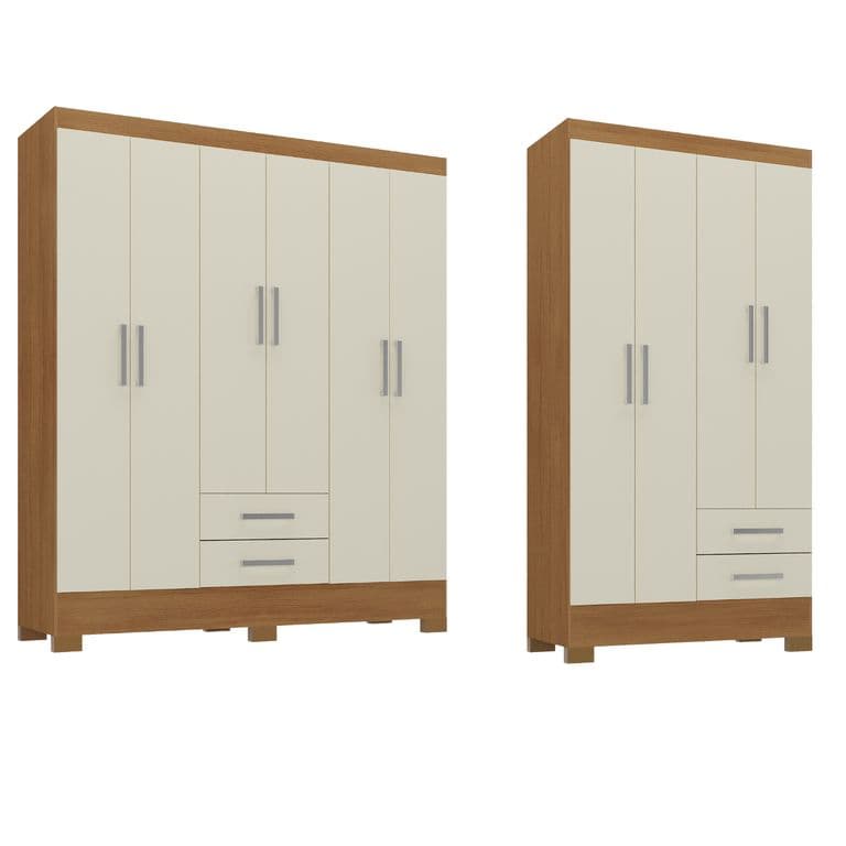 Combo Closet 6 puertas + Closet 4 Puertas Off White R6242