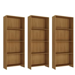 Combo 3 Libreros Color Natural 164x57x27cm R16X3