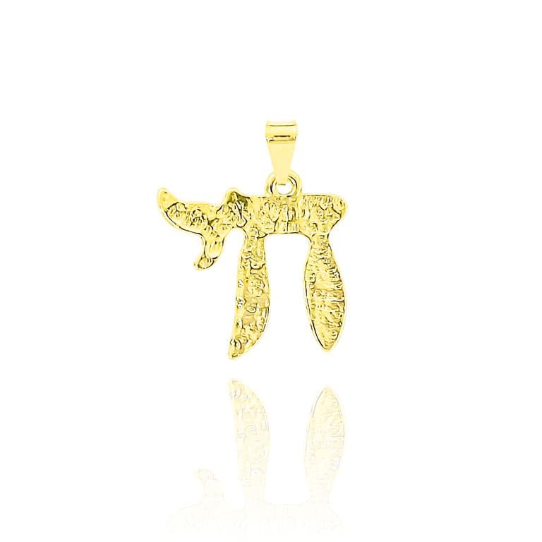 Colgante Jai Texturado Enchapado Oro 18K Dorado TALLA UNICA