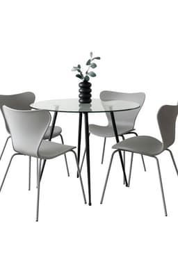 Comedor JLove PP Black Minimalista 80cm Gris oscuro