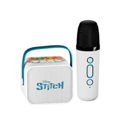 Mini Karaoke Kit Stitch Parlante y Microfono Inalambrico Blanco