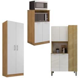 Combo Mueble para Microondas Orion, Mueble de Cocina Melissa y Alacena K020520