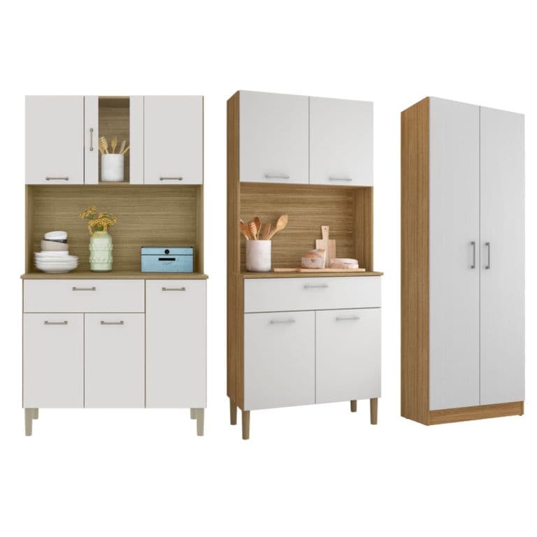 Combo mueble de cocina kris, mueble de cocina kyra y alacena k040620