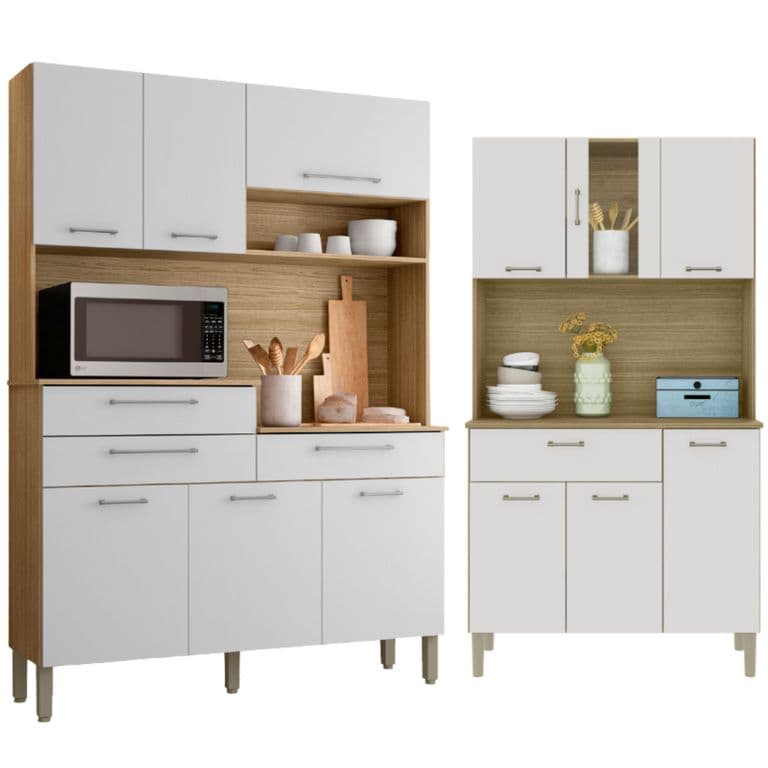 Combo mueble de cocina kyra y kit 8 puertas kit orion k0608