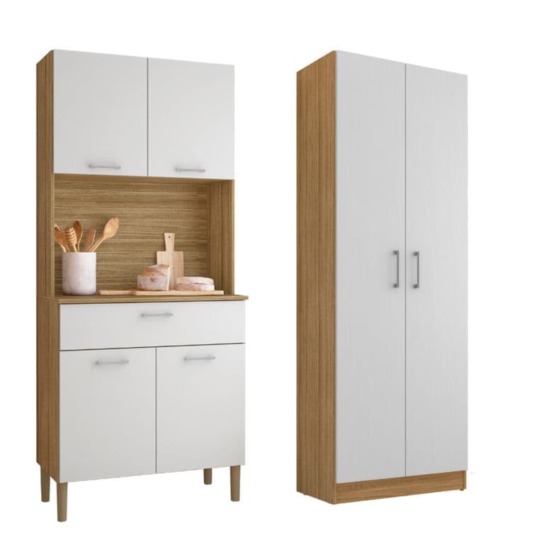 Combo mueble para microondas orion y mueble de cocina kris k0204