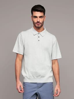 Sweater polo hallmark Gris Gris S