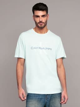 Polera Monogram Crew Celeste Celeste S
