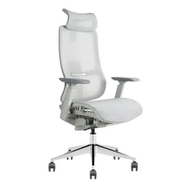 Silla Escritorio Oficina Ejecutiva Premium Krone Mesh Apolo Plateado