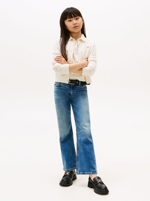 Jeans Acampanados Destenidos Azul Azul 4