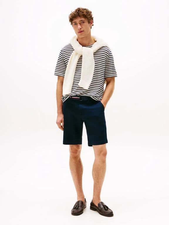 Short Brooklyn Con Cinturon Azul Azul 30