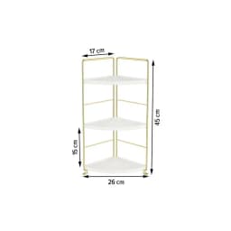 ESTANTE ORGANIZADOR TRIANGULAR MULTIUSO PARA EL HOGAR - 3 NIVELES