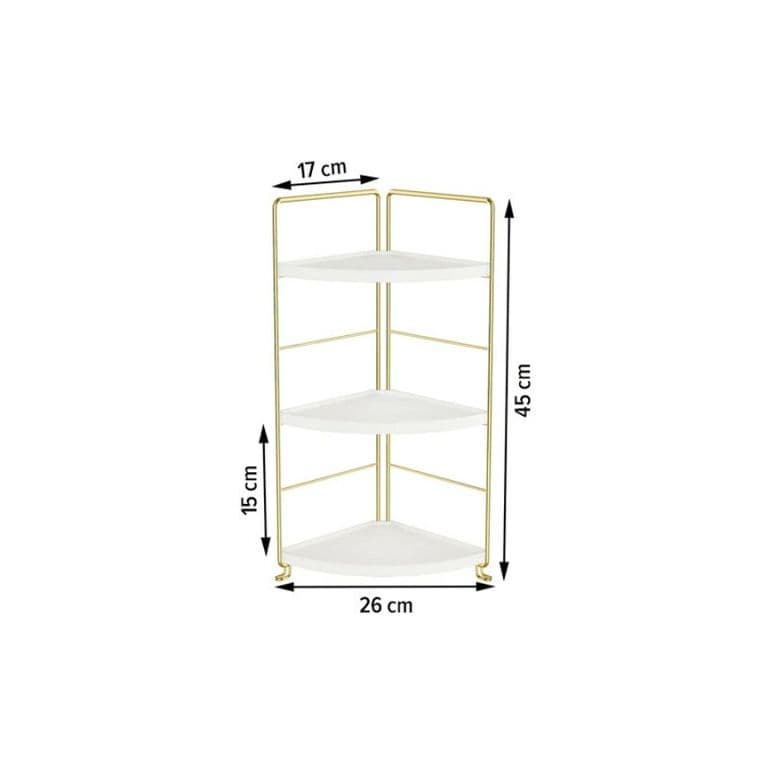 ESTANTE ORGANIZADOR TRIANGULAR MULTIUSO PARA EL HOGAR - 3 NIVELES
