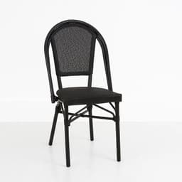 Silla Bistro Parisina Textileno - Negro Negro