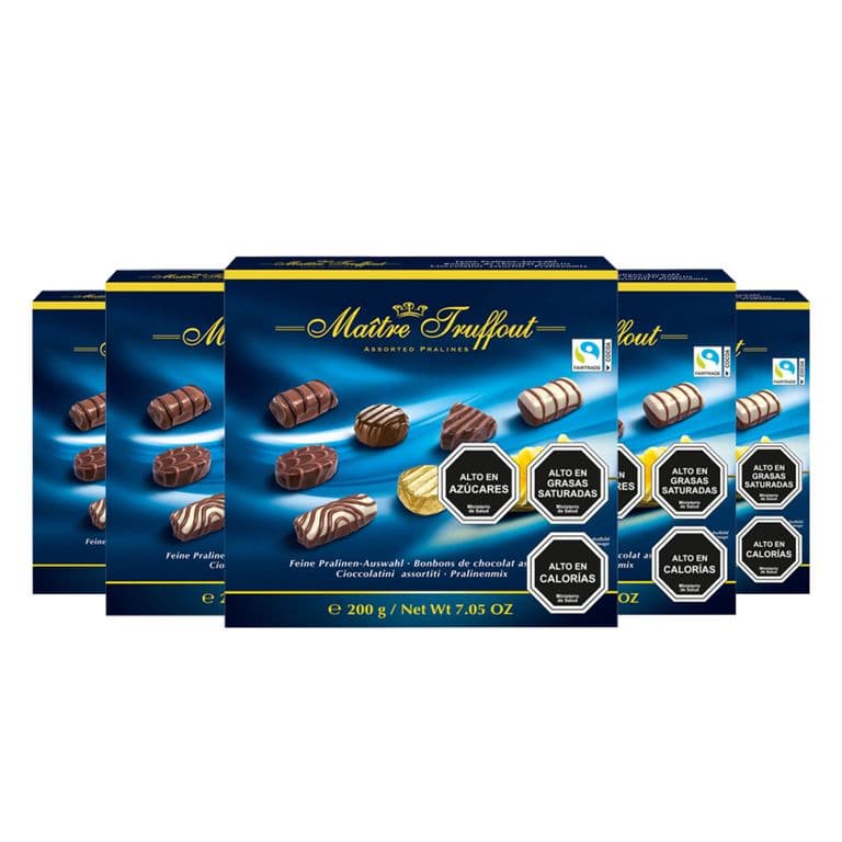 Pack 5 Chocolate Bombon Blue 200g