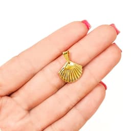 Colgante Concha Enchapado Oro 18K Dorado TALLA UNICA