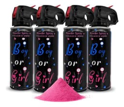 Set 4 Extintor Humo Revelacion De Genero Canon Spray Color extintor revelacion genero