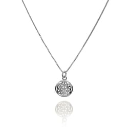 Collar Flor De La Vida Plata Fina 925 Plateado TALLA UNICA