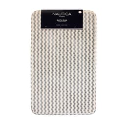Alfombra de Bano Home Memory Foam 50x80 cm cuadros gris