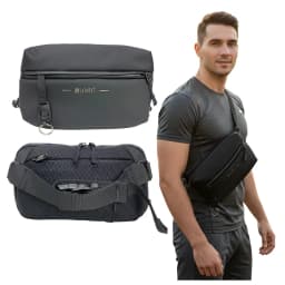 Banano Leastat Bolso De Hombro Para Hombres Bolso Cruzado Casual Gris TALLA UNICA