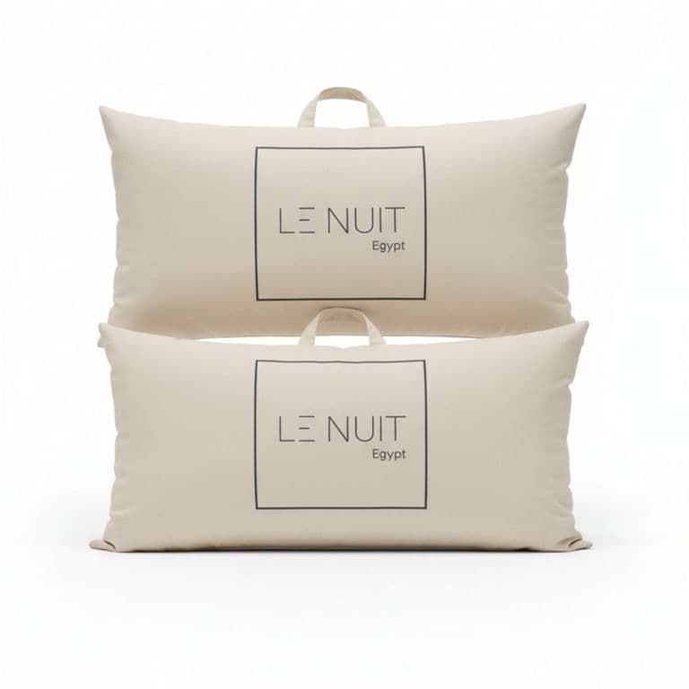 Set 2 Almohadas 1200 Gr Microfibra Tela 300 Hilos Algodon Egipcio 50x90 cm Blanco