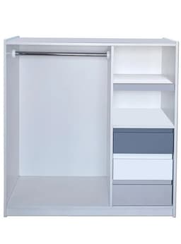 Mini Closet Montessori - Linea Minimal Gris Blanco Grafito