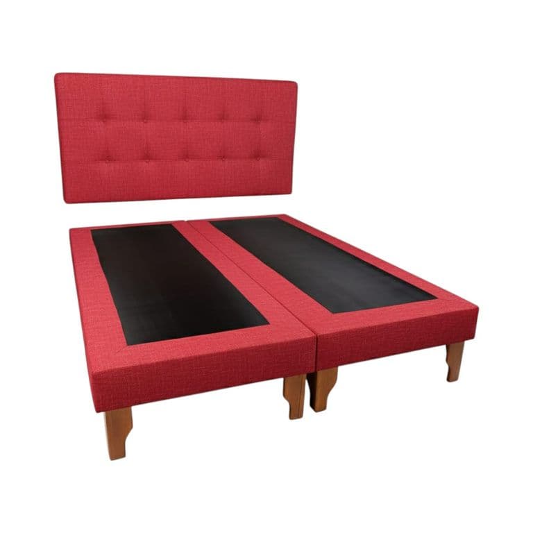 CAMA KING COLOR LINO ROJO