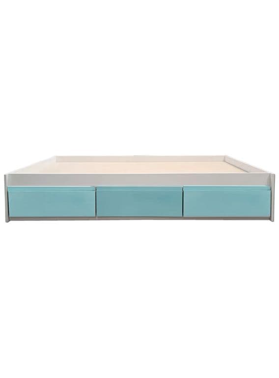 Cama Infantil/Juvenil tres cajones 1.5 Plazas - Linea Minimal 3 cajones Celestes