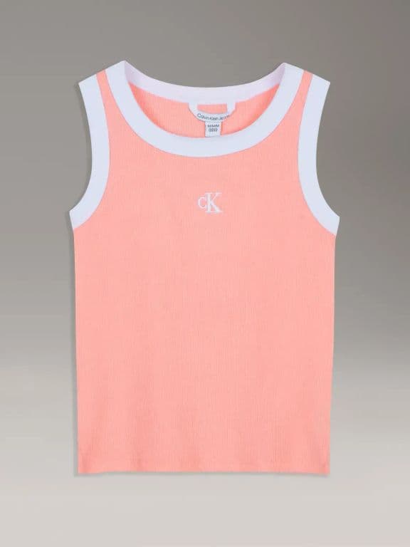 Polera Sin Manga Contraste Naranja Nina Naranjo S