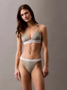 Bralette Cotton Modal Stretch Rib Gris Gris S