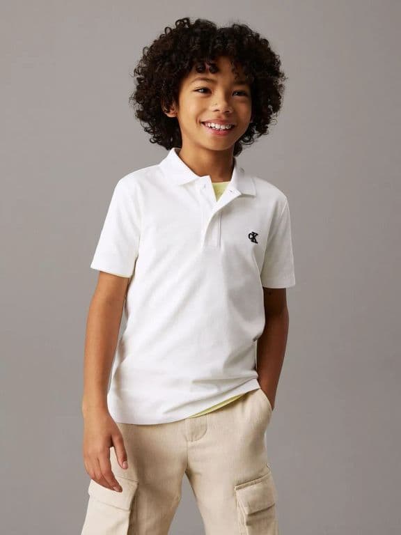 Polo Nino Essential Blanco Blanco 6