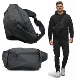 Banano Impermeable Alta Calidad Bolso De Hombro Casual Moda Bolso Cruzado Negro TALLA UNICA