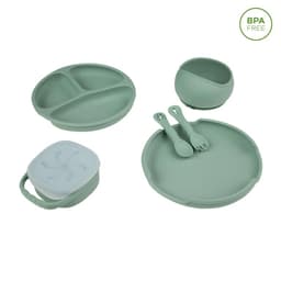Set de Alimentacion de Silicona Foodie Verde Seco