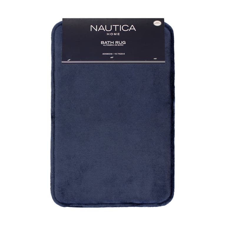 Alfombra de Bano Home flannel 40x60cm antideslizante azul marino