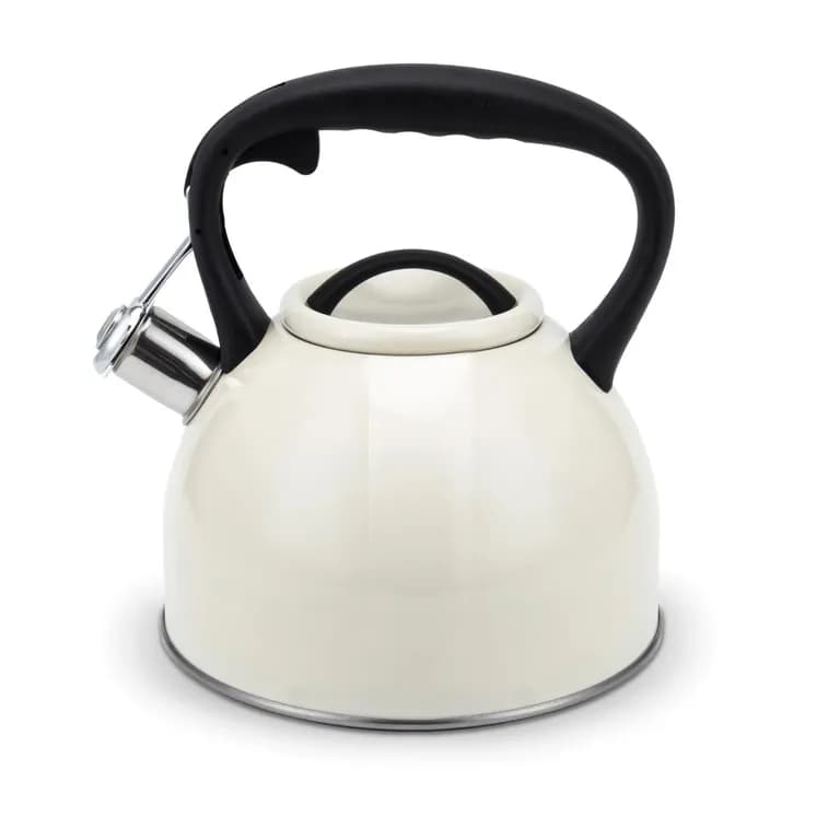 Tetera Acero Inoxidable Con Silbato 3L Crema