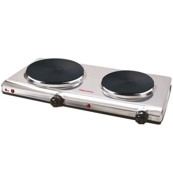 Cocina Electrica 2.250W 2 Platos Inox MGF8022