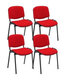 Pack 4 Silla Meeting Acolchada Rojo