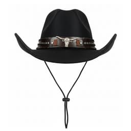 Sombrero Vaquero Estilo Western Cowboy Unisex Adulto Negro Talla Unica Negro TALLA UNICA