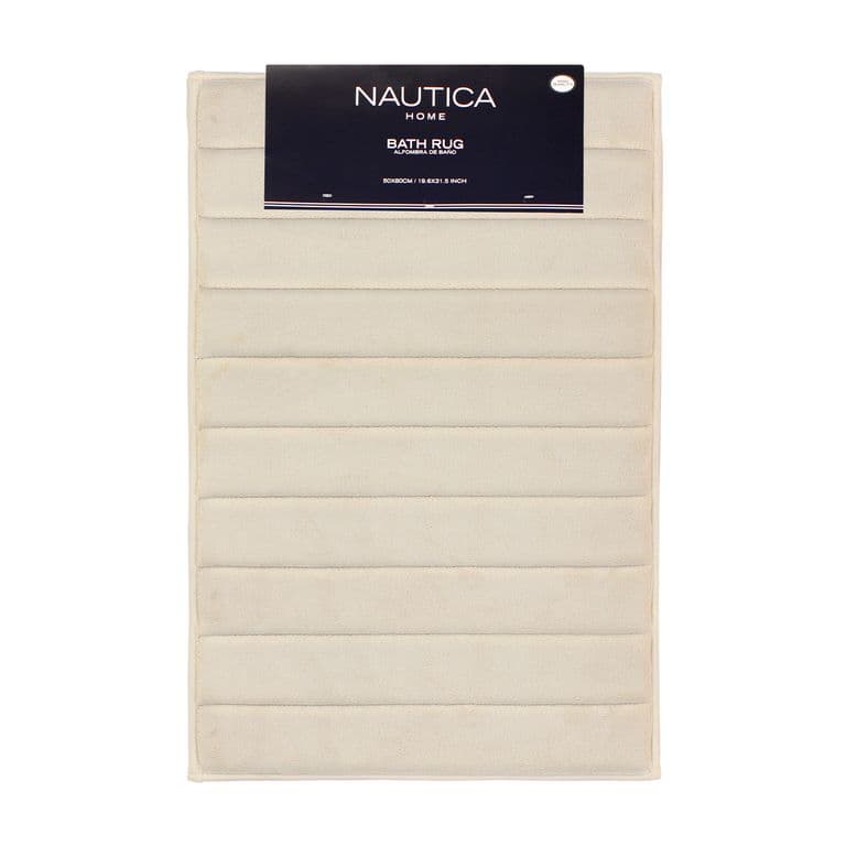 Alfombra de bano Home 50x80cm coralina ultra suave marfil