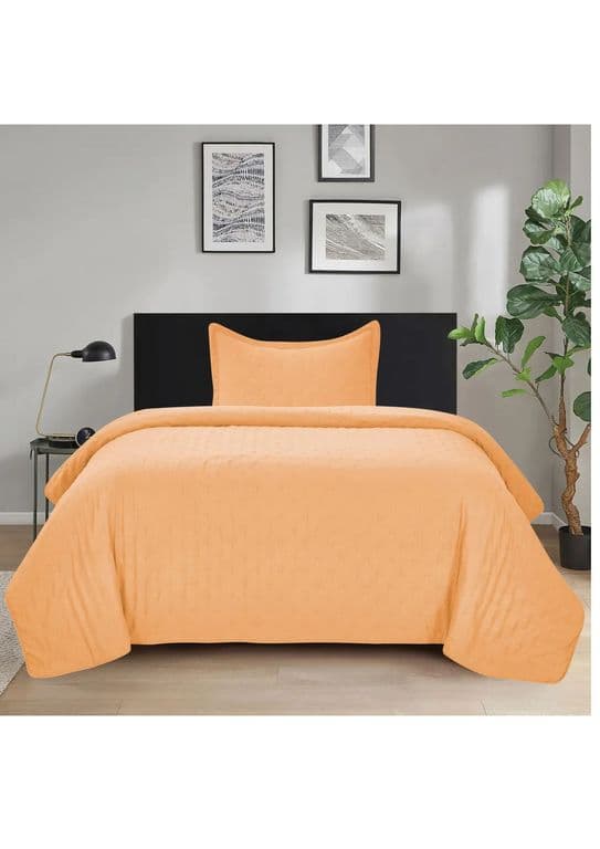 Quilt Roma Single (apto 1 Pl Y 1.5 Pl) Mandarin