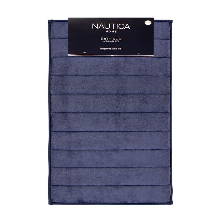 Alfombra de bano Home 50x80cm coralina ultra suave azul