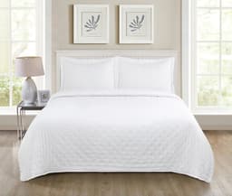 Quilt Roma 2 Plazas Temporada Primevera -verano Blanco