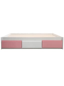 Cama Infantil/Juvenil 1 Plaza - Linea Minimal tres cajones Rosado-blanco-Rosado