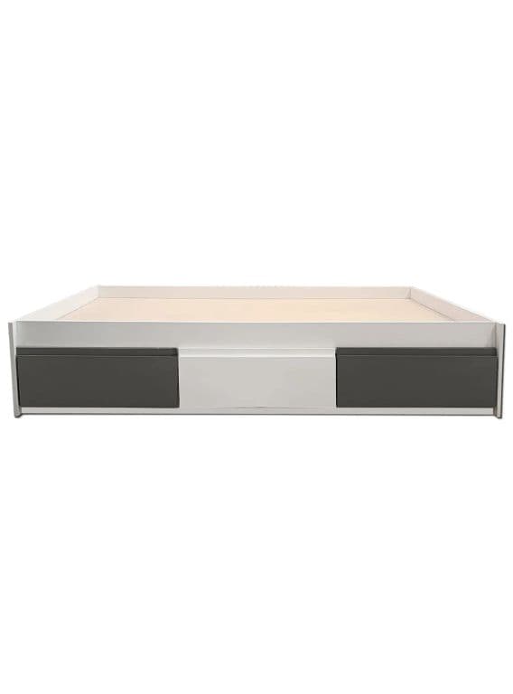 Cama Infantil/Juvenil tres cajones 1.5 Plazas - Linea Minimal Grafito-Blanco-Grafito