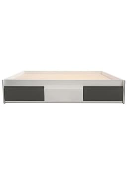 Cama Infantil/Juvenil 1 Plaza - Linea Minimal 3 cajones Grafito-blanco-Grafito