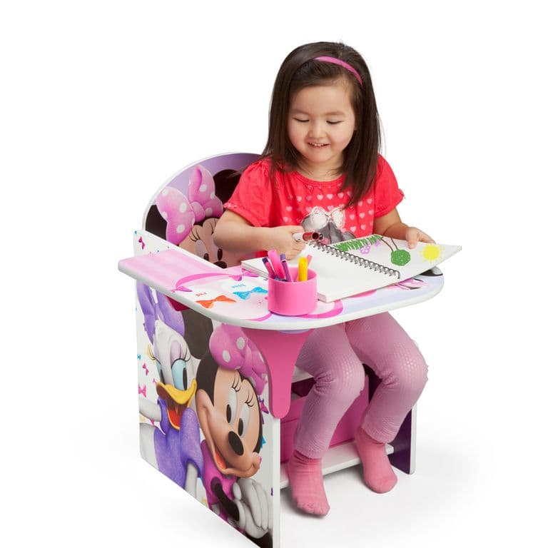 Escritorio infantil con almacenamiento Minnie Mouse Rosado claro