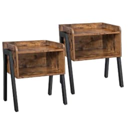 Pack 2 Mesa Auxiliar Velador Rustic