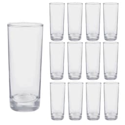 Set 12 Vasos Lexington Altos 334mL Elegante Vidrio