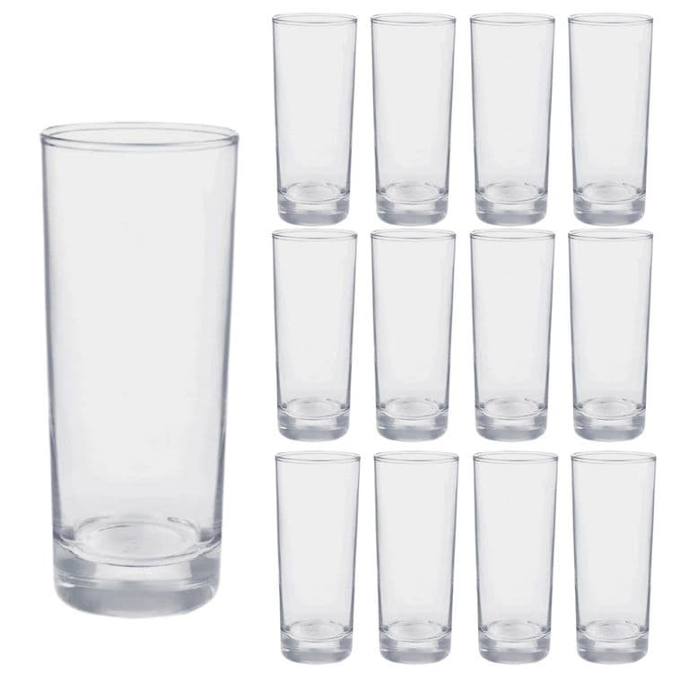 Set 12 Vasos Lexington Altos 334mL Elegante Vidrio