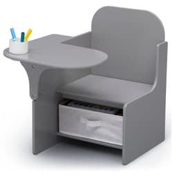 Escritorio infantil con almacenamiento gris Gris cemento