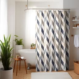 Cortina para bano Home poliester 180x180cm diseno multicolor